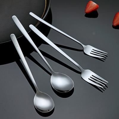 China Wholesale Stocked Reusable Flatware Cutlery Set 316L and 304 Stainless Steel Luxury Spoon and Fork Modern Servers for Restaurant for sale