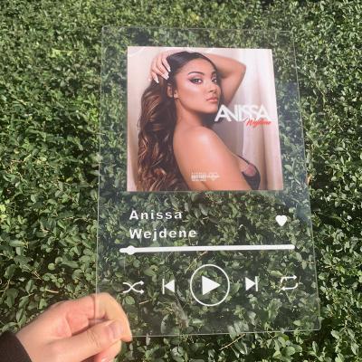 China Dropshipping Spotify FASHION Custom Code Acrylic Board Personalized Personal Photos/Album 10*15CM, 15*20CM, 20*25CM, 20*30CM for sale