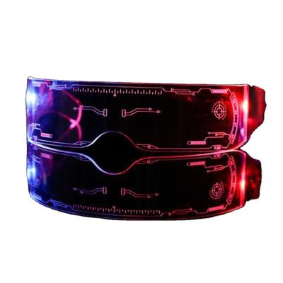 China Christmas Dropshipping Winning Products With Led Light Glasses Light Up Digital Punk Glasses Other Party Decorations And Supplies for sale