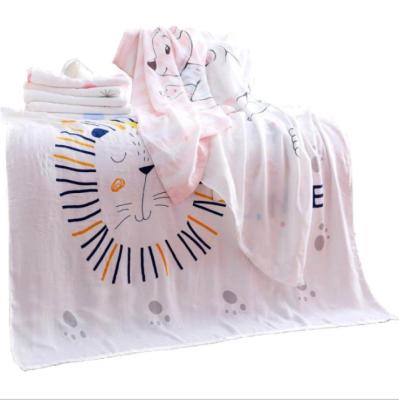 China Dropshipping 100% Custom Baby Bamboo Muslin Print Muslin Baby Blanket Warmer Blanket for sale