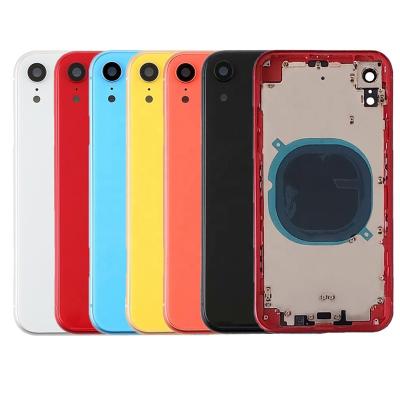 China Glass Battery Back Cover For iPhone XR Door Back Cover And Middle View Chassis Housing Case for sale