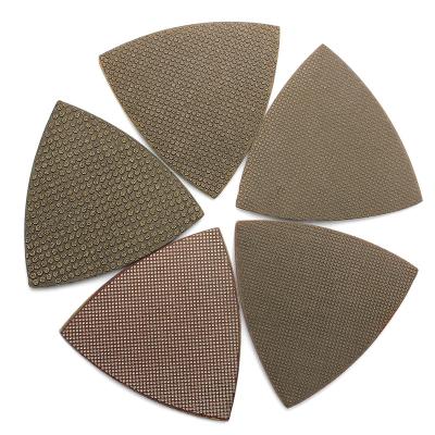 China High Efficiency Triangle Electroplate Polish Pads For Glass Stone Tile for sale