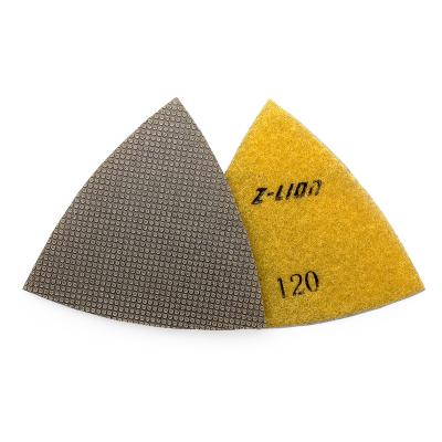 China High Performance Triangle Plated Corner Wet Polishing Protection Diamond Sand Paper 150 for sale