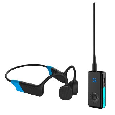 China Up to 16 Channels Connection Swimming Wireless Live Training System Interphone Waterproof Bluetooth Ear Bone Conduction Earphone Open Earpiece for sale