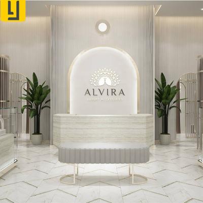 China Removable And Environmentally Friendly Luxury Jewelry Store Showcase Jewelry Display With Glass Jewelry Display Case for sale