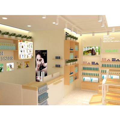 China Removable And Environmentally Friendly Cosmetic Shops Name , Island Display Rack Cosmetic Shop Display Furniture for sale