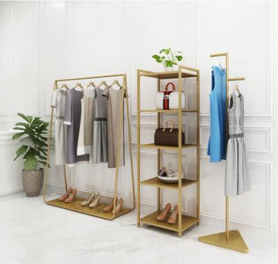 China Factory direct sale clothing display device retail store fashionable concise online clothes rack for sale