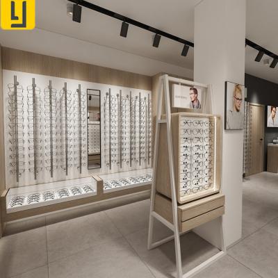 China Removable And Environmentally Friendly Shop Furniture Eyewear Display Showcase Custom Optical Glasses Show Counter for sale