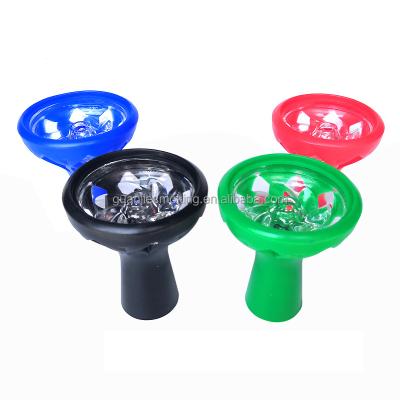 China Cheap Hookah Hookah Shisha Silicone Bowl Silicone Smoking Bowl With Glass for sale