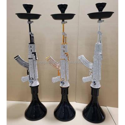 China AK47 Shisha Diamonds Hookah Arabic Smoking Hookah High Quality Hookah Gun Hookah Smoking Shesha for sale