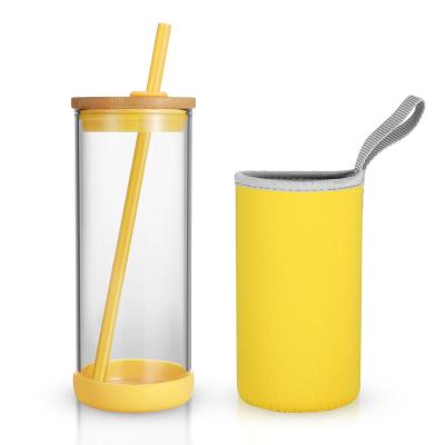 China Reusable Reusable Wide Mouth Smoothie Cups Boba Tea Cups Bubble Tea Cups With Lids And Silver Straws for sale