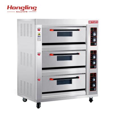 China HLY-306 Hotel Bakery Good Price Gas Deck Oven Commercial Equipment 3 Deck 6 Tray Commercial For Sale for sale