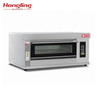 China HLY-102-NM 1deck 2 Trays Full Commercial Kitchen Equipment Gas Deck Glass Oven Baking Oven for sale