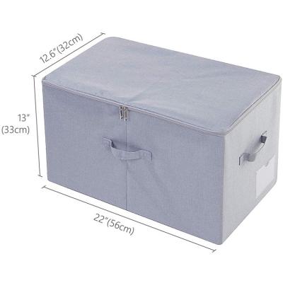 China Sustainable Manufacture Foldable Organizer Cube Eco-Friendly Storage Box Clothing Storage Box With Zipper Lid for sale