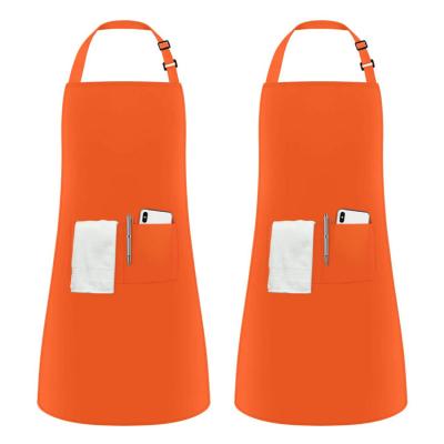 China Foldable Custom Reusable Apron Cotton Polyester Twill Adjustable Kitchen Cooking Apron for sale