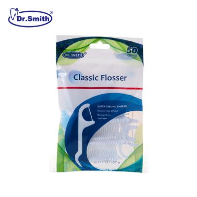 China Oral Hygiene Flosser High Quality Person Floss Floss Pick 50pcs for sale