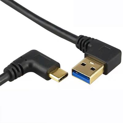 China Camera Cable Manufacturer Right Angle Left Angle 90 Degree Usb 3.1 L Shaped Type C To Type C USB 3.0 Cable USB Cable for sale