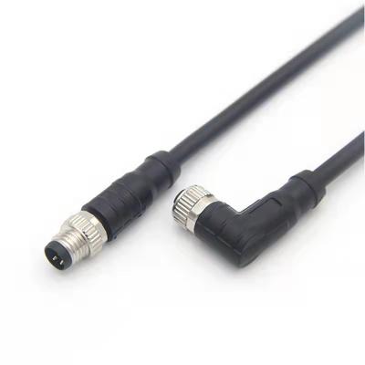 China Waterproof Sensor Factory M8 M12 Plug Right Angle Connector Molded Extension Cable for sale