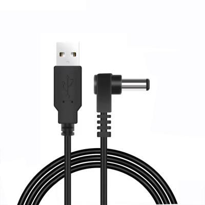 China Camera L Shape 1M 2A USB 2.0 To 5.5mm*2.1 Mm Barrel Jack 5 Volt DC Power Cable for sale