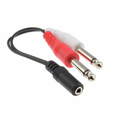 China Camera Manufacturer Supplier 3.5mm trs male to trs female spliter 3.5mm y audio cable 1 male 2 to female jack y spliter audio cable for sale