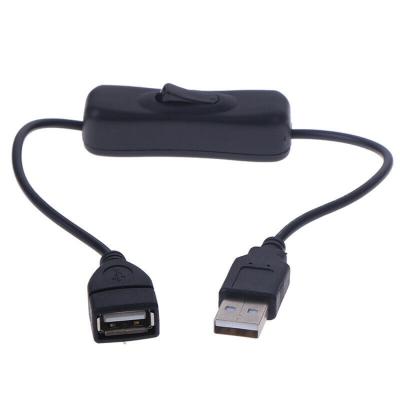 China MP3/MP4 Player OEM USB A Male To A Female Cable With On/Off Switch To Drive Recorder LED Desk Lamp USB Fan LED Strips for sale