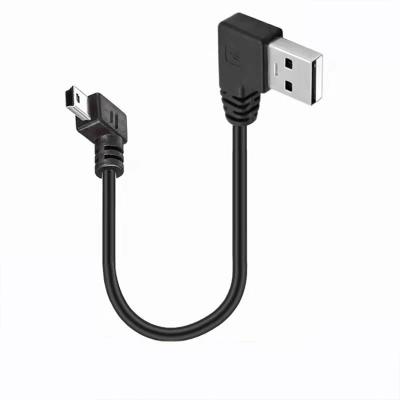 China MP3/MP4 Player Mini Elbow 90 Degree Mini 5Pin USB Cable Right Angle USB One Macho Man to Mini Right Angle USB Charging Cable for sale