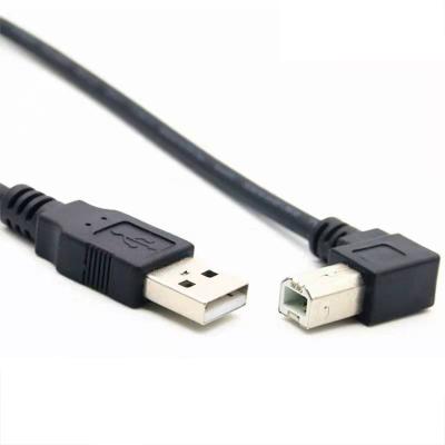 China Computer 90 Degree USB 2.0 Rectangular Printer Cable USB A to B Male Data Cable for sale