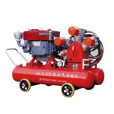 China 3.0m3/min 5Bar 70psi Lubricated Operation Used Small Piston Diesel Air Compressor For Jack Hammer for sale