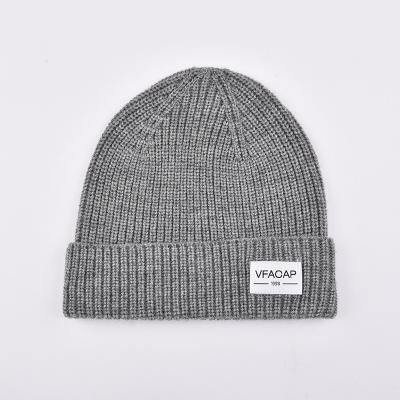 China Custom Factory Label Four Colors Striped Warming 100% Cotton Knit Winter Hat For Unisex for sale