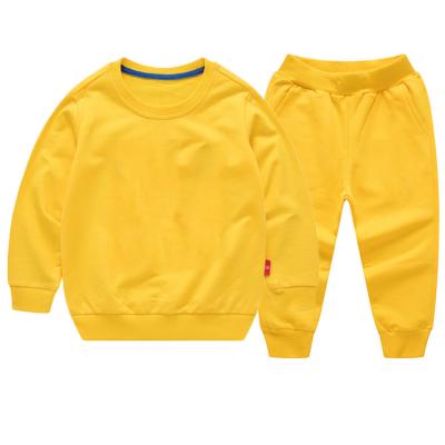 China New 100%cotton Breathable Trendy Autumn Winter Kids Sport Sweatsuit 2 Piece Children Jogging Suits With Custom Logo for sale