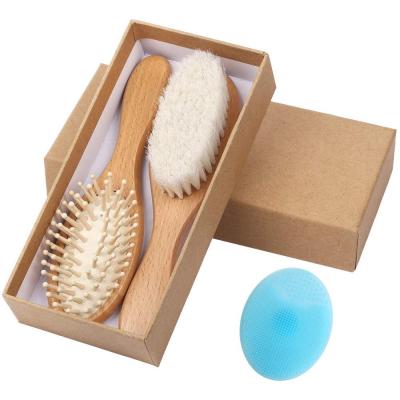 Cina Amazon Hot Selling Top Quality Wooden Compact Hair Brush And Comb Set Eco Friendly in vendita