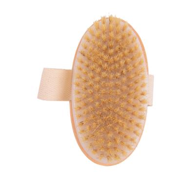 Chine No Handle Custom Logo Wooden Shower Body Oval Brush With Bristle Bath Scrub Brush For Back à vendre