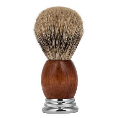 Cina Custom Wholesale Professional Wooden Head Beard Brush OEM Best Shaving Brush Logo Badger Travel Synthetic Shaving Brush in vendita