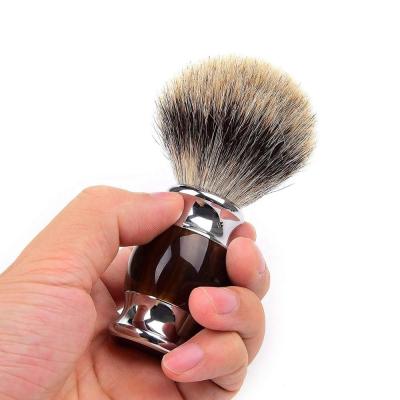 China Good Quality Resin Handle Best Hot Selling Shaving Brush Best Badger Hair Shaving Brush For Man Beard Styling for sale