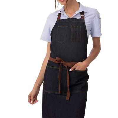 China Convenient custom color bartender apron with pockets unisex for sale