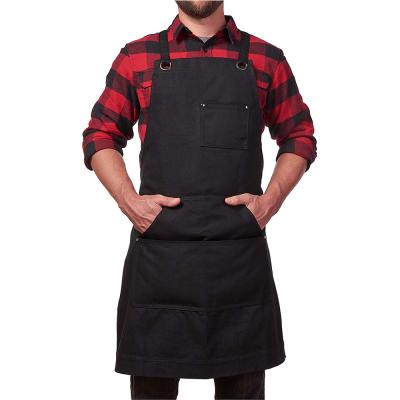 China Convenient custom color bartender apron with pockets unisex for sale