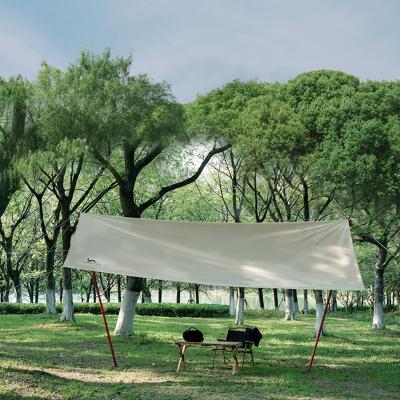 China Outdoor Cotton Canvas Tarp Sun Shade Tent Tarp Portable Camping Tent Awning For Outdoor Hiking Picnic Fishing Sun Shelter TM-TM09 for sale