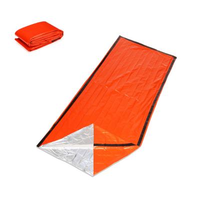 China Envelope type outdoor waterproof bivy bag for emergency camping backpacking sleeping bag with survival whistle for sale