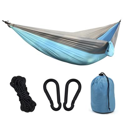 China Adult Ultralight Portable Camping Hammock Tree Camping Convenient Travel Hiking Travel Parachute Hammock for sale