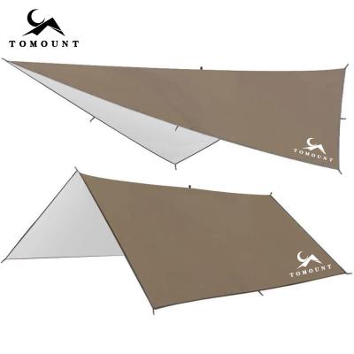 China 210D Oxford Cloth With 210T High Quality Silver Outdoor Camping Tarpaulin Coating Waterproof UV And Lightweight Portable Anti Sun Shelter for sale