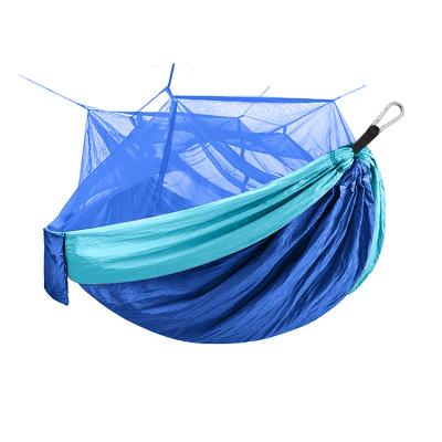 China 210t adult 2 person tent nylon portable portable outdoor camping parachute hammock with mosquito net for sale