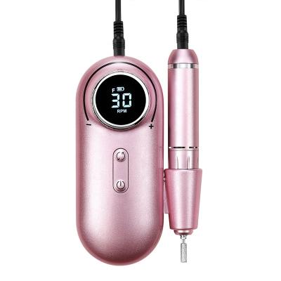 China Cordless Nail Art Equipment High Quality Professional 30000rpm Electric Nail Drill Manicure Nail Drill Machine Rechargeable Nail Drill Machine for sale