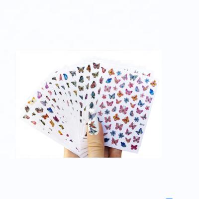 China Beauty Factory Wholesale Professional 16sheets 3d finger nail art stickers butterfly manicure design for nail arts for sale