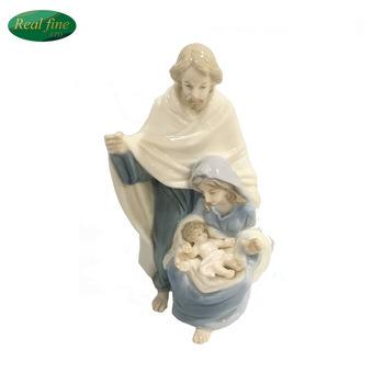 China Holy Ceramics Christian Catholic Home Decoration Europe High Quality Ceramic Statues Family for sale