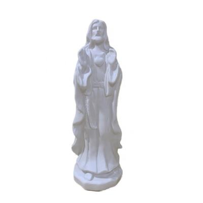 China Hot Sale Jesus Religious White Ceramic Statue Handcrafted, Home Decoration Ceramic Holy Family Jesus Statue Christmas Christmas FREE SAMPLE Decoration for sale