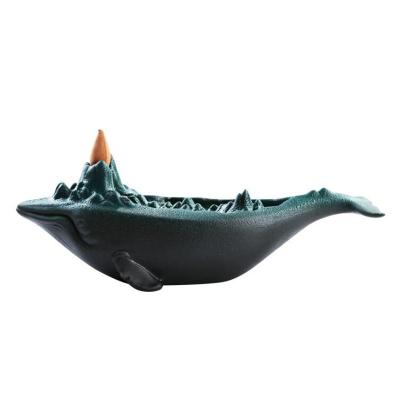 China Chinese Ceramic Censer Whale Backflow Incense Waterfall Incense Custom Logo Censer for sale