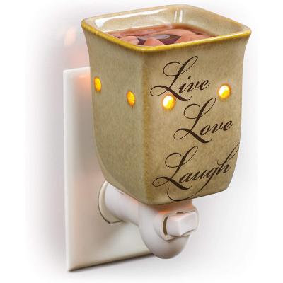 China Europe Ceramic Plug-in Night Light Aroma Wax Melter, Ceramic Burner For Perfume Oil for sale