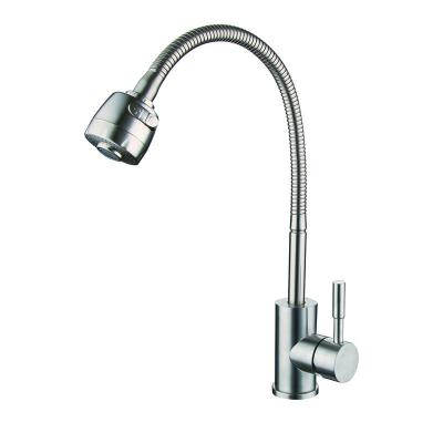 China Vibrating Stainless Single Handle Faucets Thermostatic Kitchen Faucet Mixers Pull Down Kitchen Faucet With Sprayer for sale