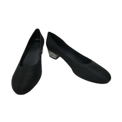 China Black Leather Shoes Ladies Comfort Mary Jane Pumps High Heel Women's Shoes Deodorization Fashion Comfort for sale