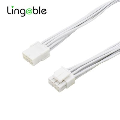 China Extend CPU Power Lingable Motherboard CPU 8pinFemale To 8P (4+4) Tinned Copper Wire By 18AWG Male White Color 30CM Power Supply Extension Cable for sale